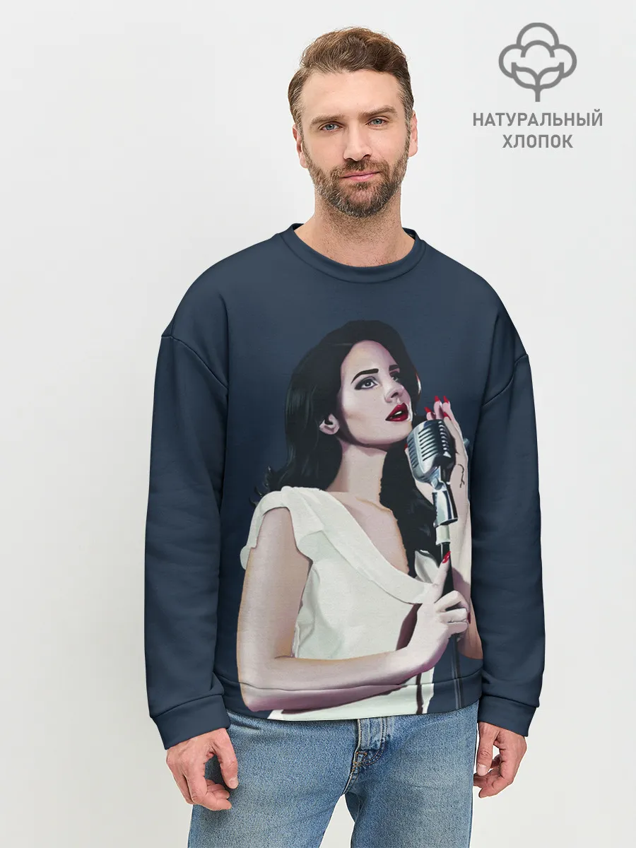 Мужской свитшот базовый / Лана с микрофоном