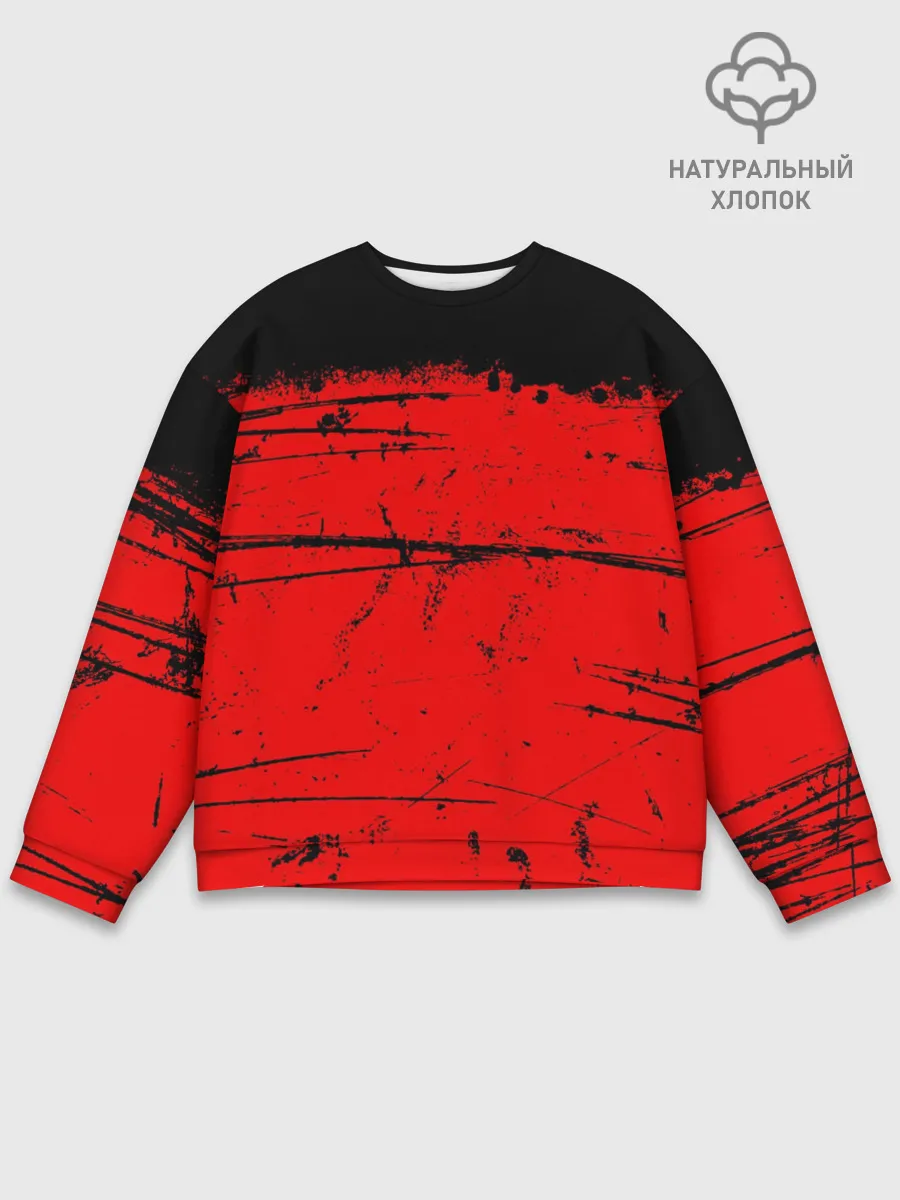 Мужской свитшот базовый / КРАСНЫЙ ГРАНЖ | RED GRUNGE