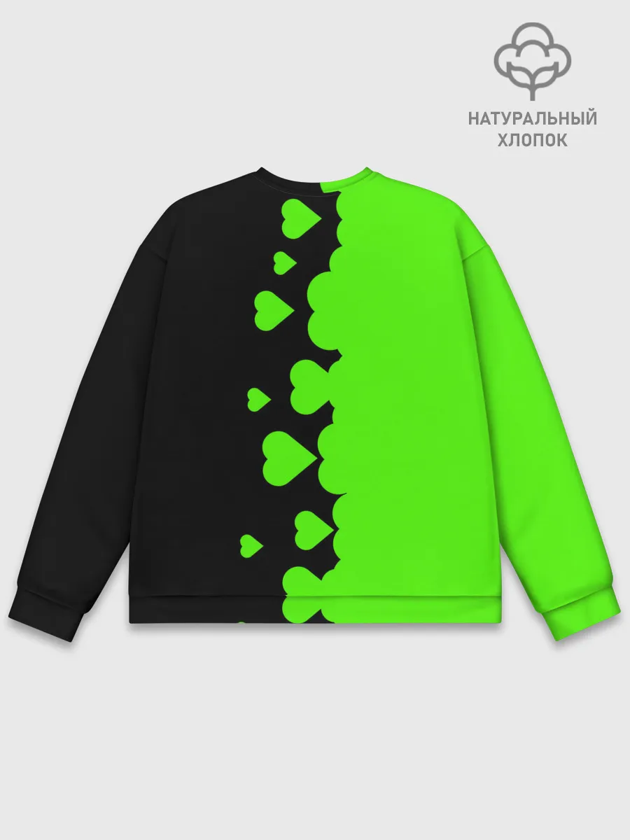 Мужской свитшот базовый / Любовь Эндермена и Крипера Майнкрафт