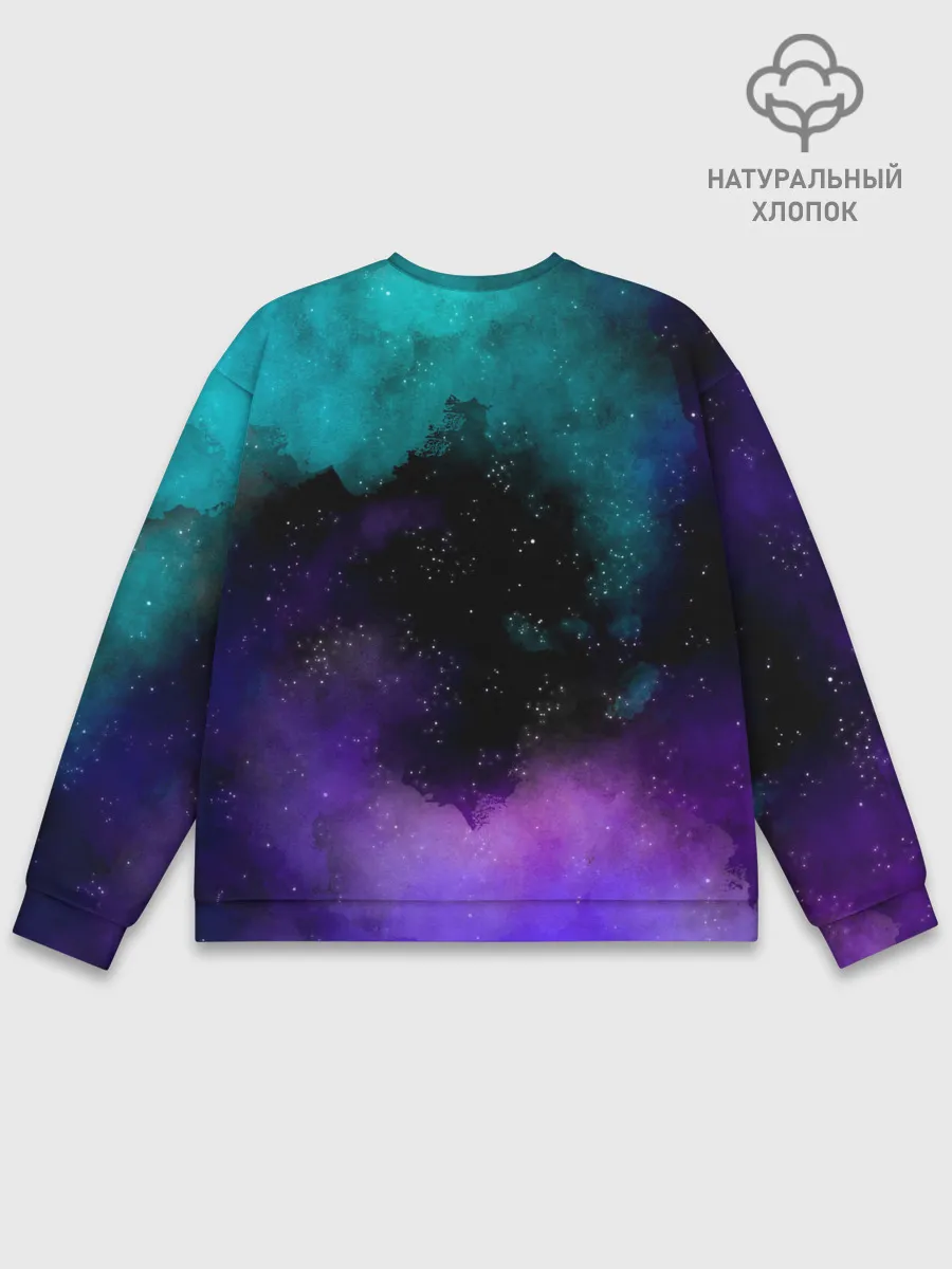 Мужской свитшот базовый / Стив в космосе - Майнкрафт