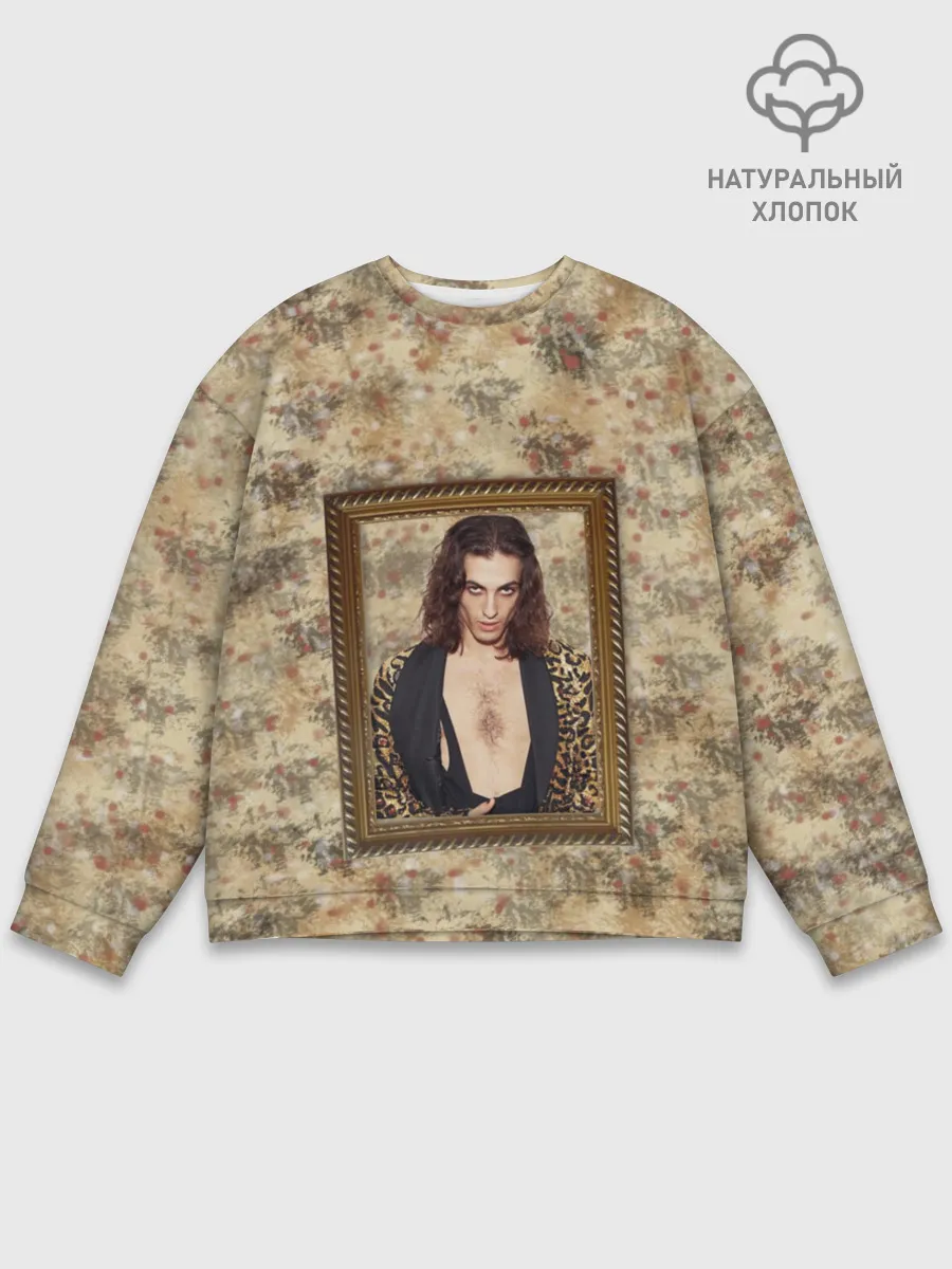 Мужской свитшот базовый / Домиано Давид. Портрет на стене