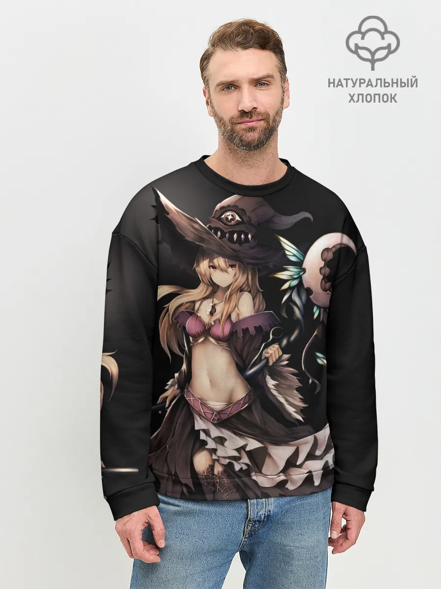 Мужской свитшот базовый / Секси ведьма блондинка