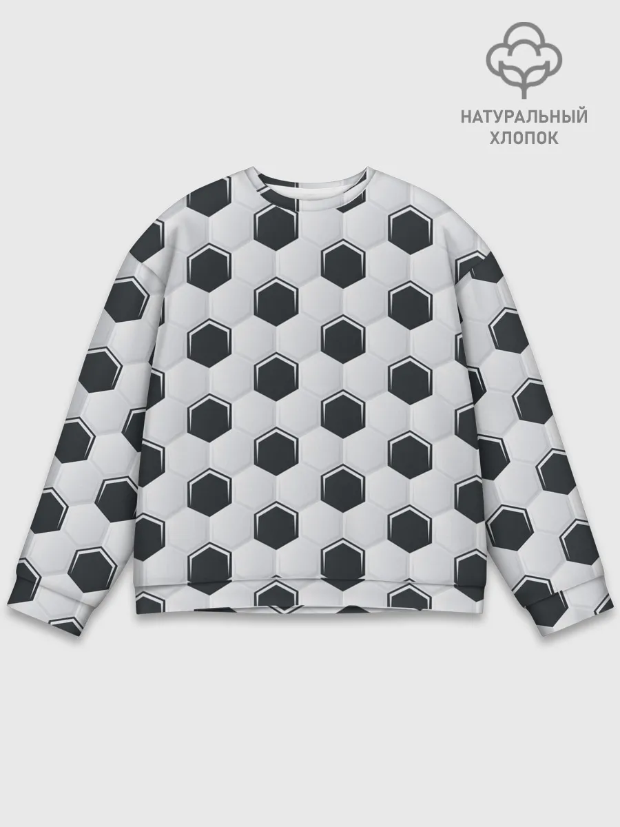 Мужской свитшот базовый / Текстура футбольного мяча