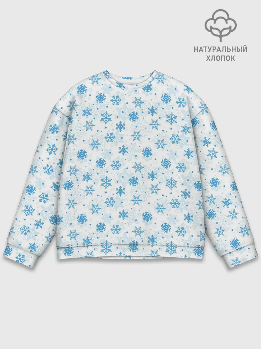 Мужской свитшот базовый / Снежинки