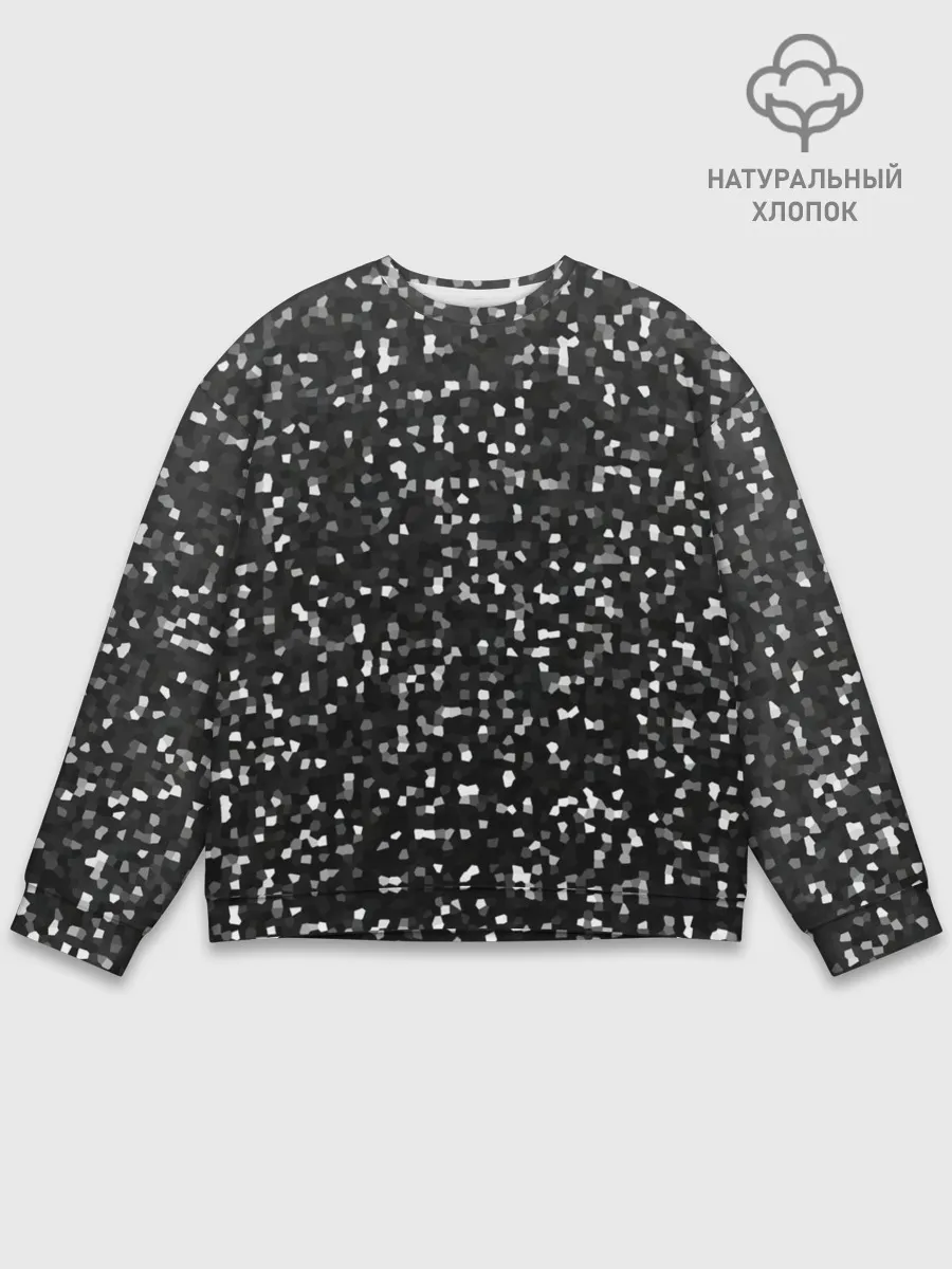 Мужской свитшот базовый / ЧБ мозаика