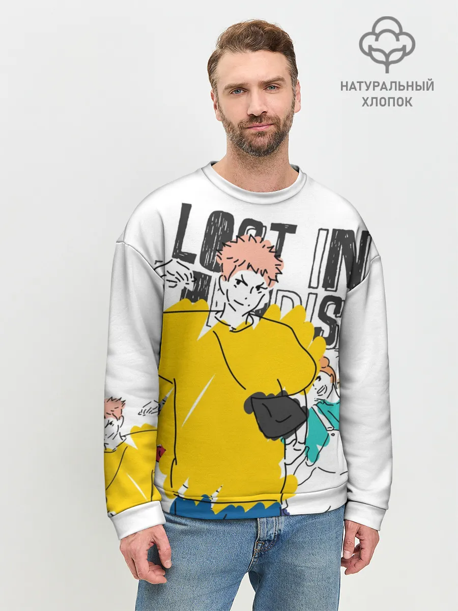 Мужской свитшот базовый / Итадори Юдзи - Jujutsu Kaisen