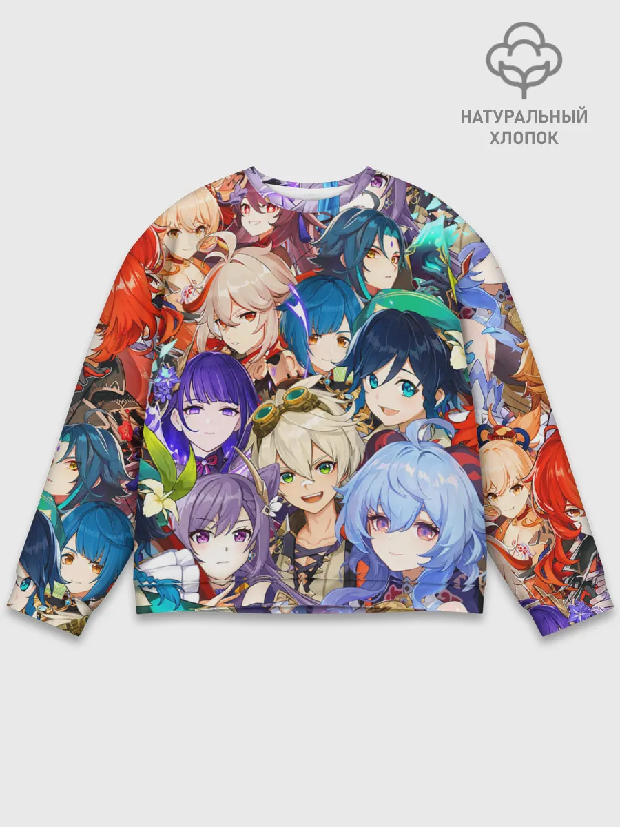 Мужской свитшот базовый / Genshin Impact - персонажи
