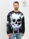 Мужской свитшот базовый / Мерцающий череп