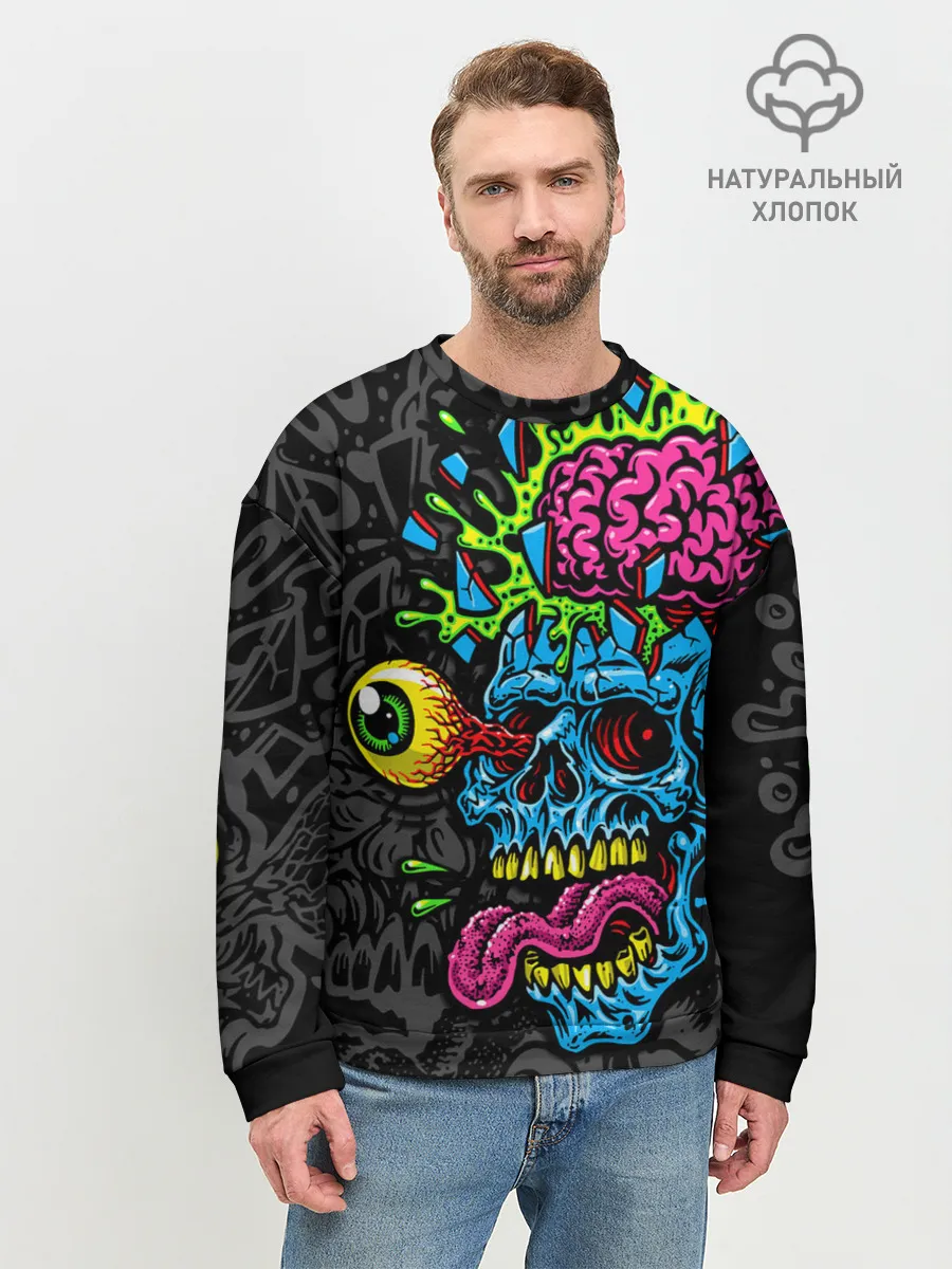 Мужской свитшот базовый / Взрыв мозгов