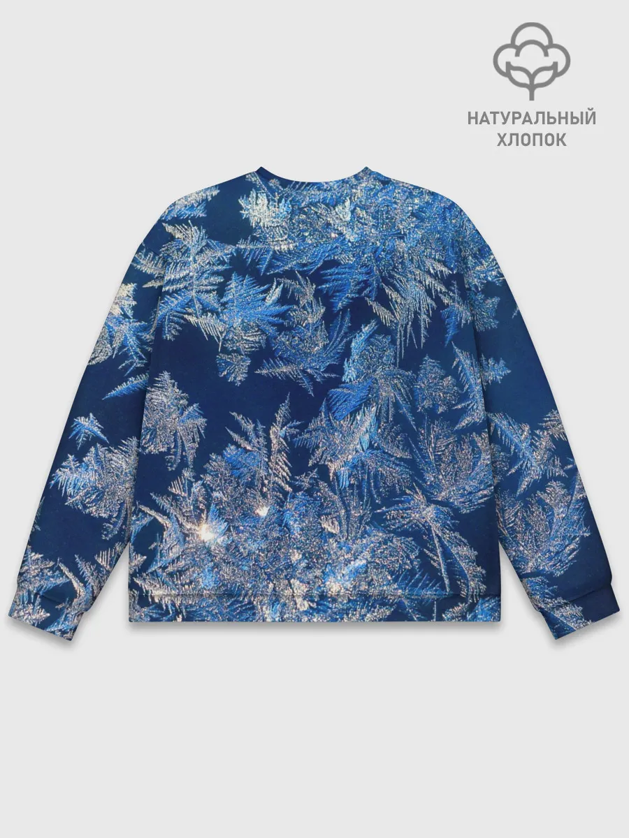 Мужской свитшот базовый / Снежинки макро snowflakes macro