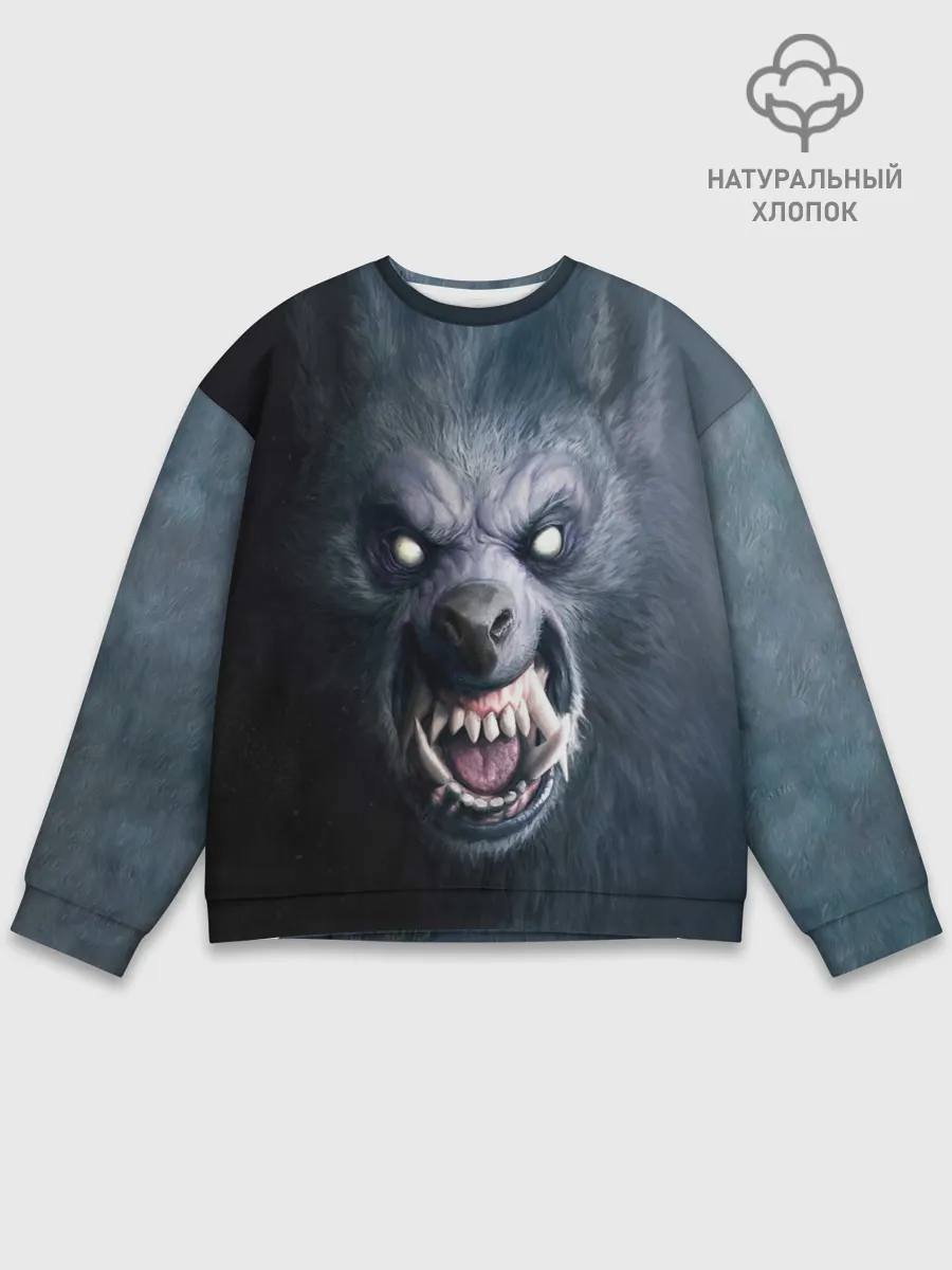 Мужской свитшот базовый / ВОЛК-ОБОРОТЕНЬ