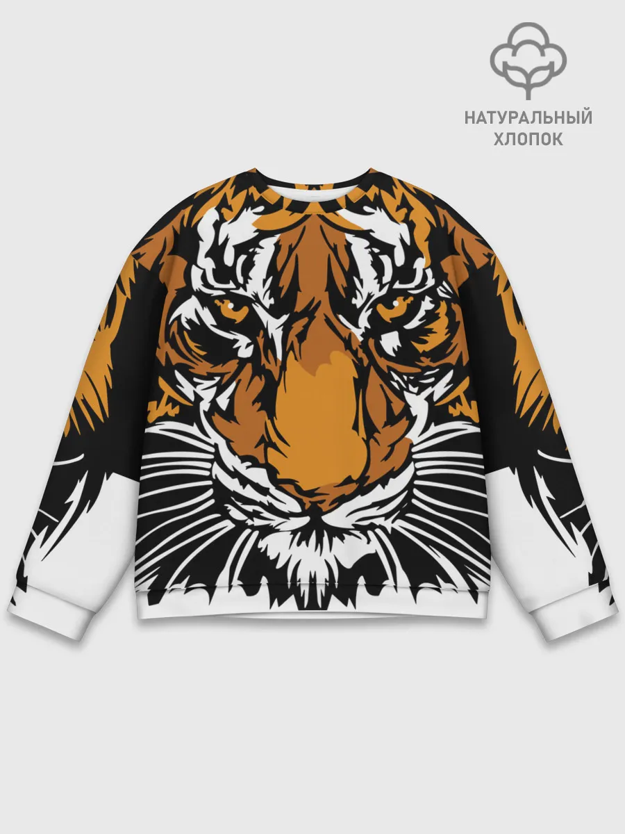 Мужской свитшот базовый / Взгляд хозяина джунглей