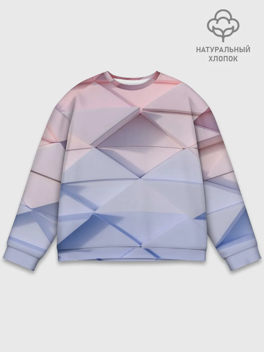 Мужской свитшот базовый / треугольники для тебя