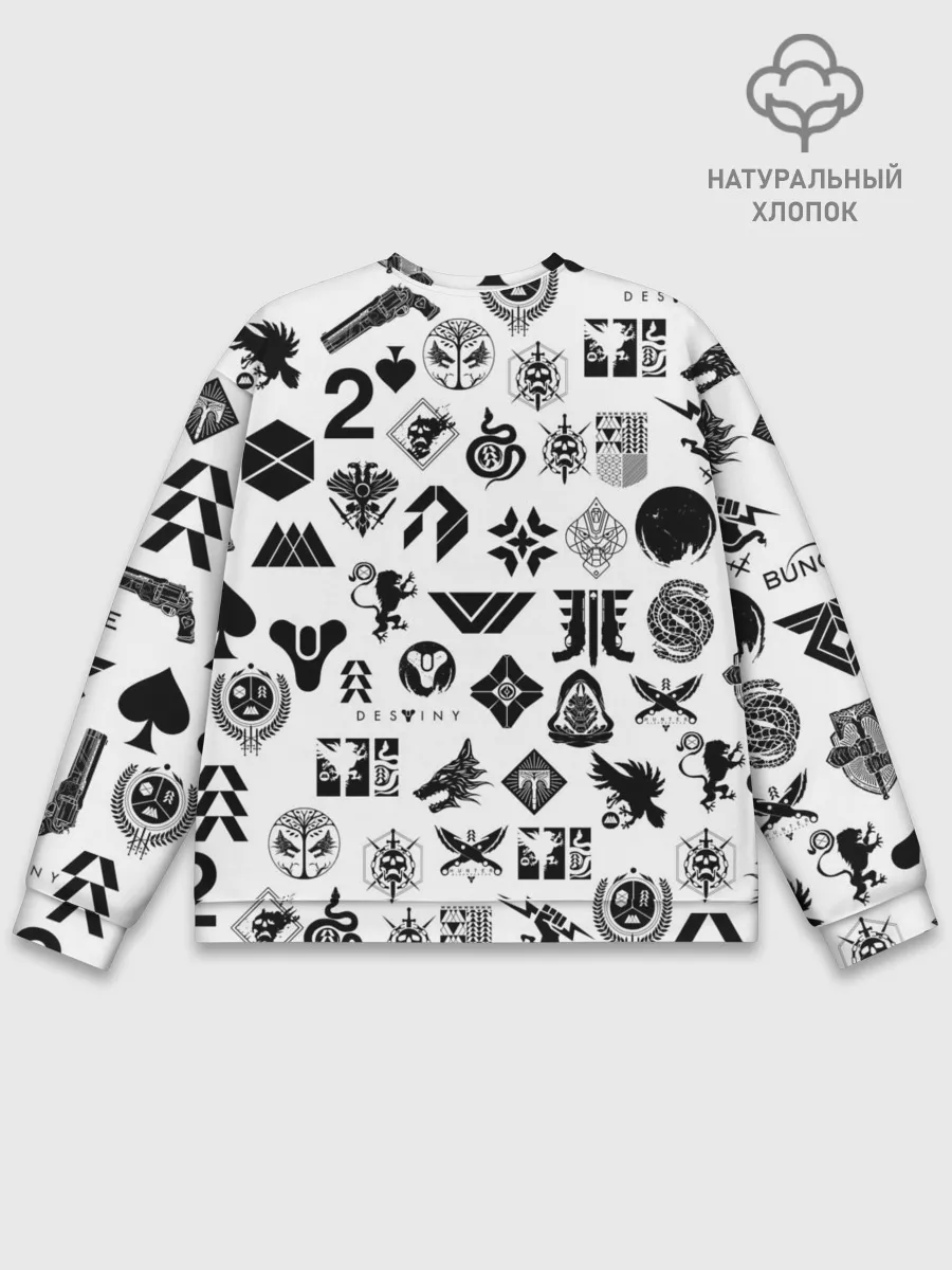 Мужской свитшот базовый / DESTINY 2 LOGO PATTERN / ДЕСТИНИ