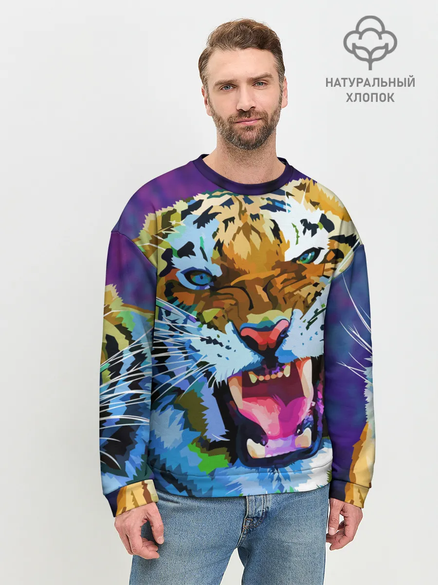 Мужской свитшот базовый / Рычащий Шархан