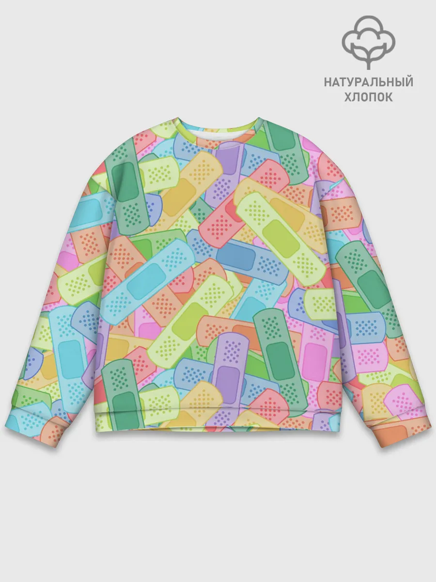 Мужской свитшот базовый / Цветные пластыри