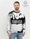 Мужской свитшот базовый / Нирвана Рок Группа Гранж ЧБ | Nirvana