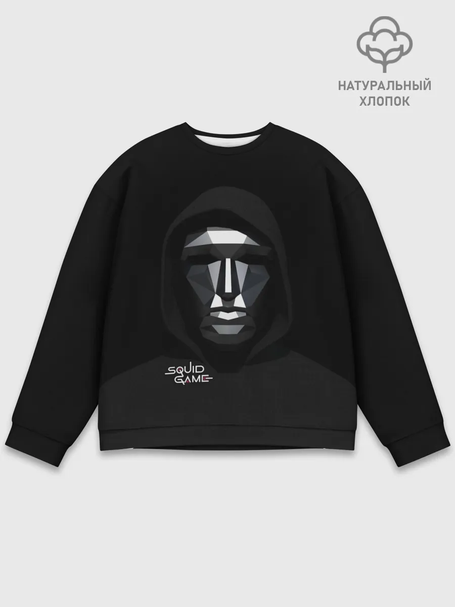 Мужской свитшот базовый / ИГРА В КАЛЬМАРА | МАСКА РАСПОРЯДИТЕЛЯ