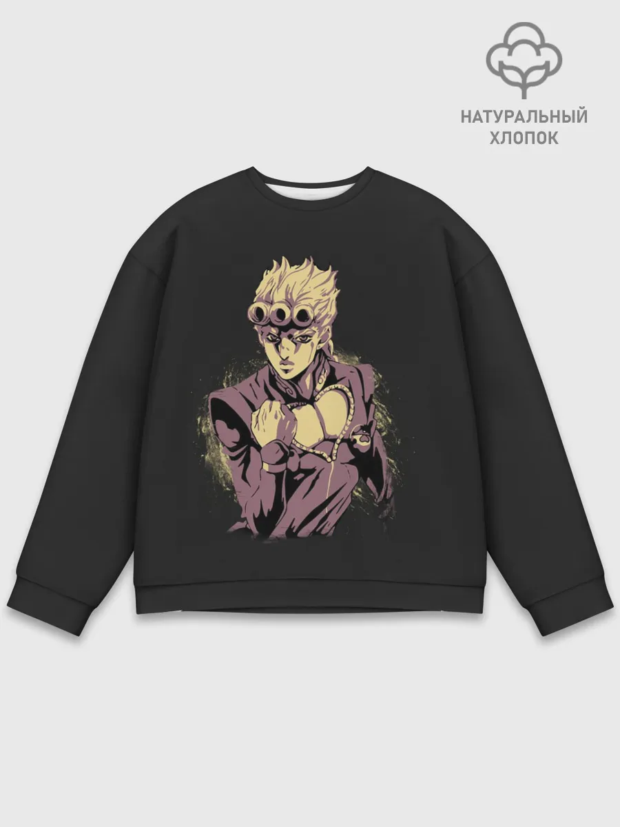 Мужской свитшот базовый / Giorno Giovanna. Golden Wind