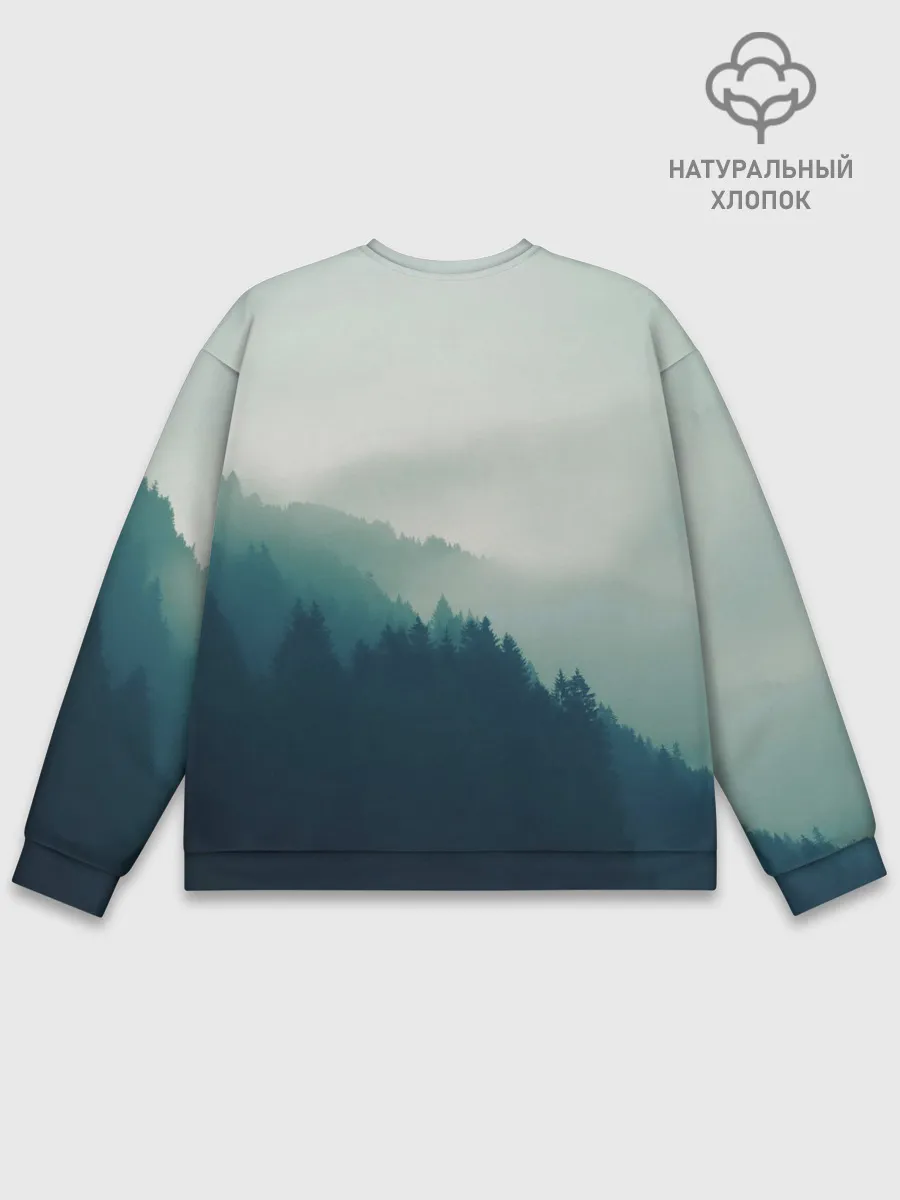 Мужской свитшот базовый / ДРАКОНЫ НАД ЛЕСОМ / DRAGON