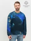 Мужской свитшот базовый / ГОДЗИЛЛА В МОРЕ