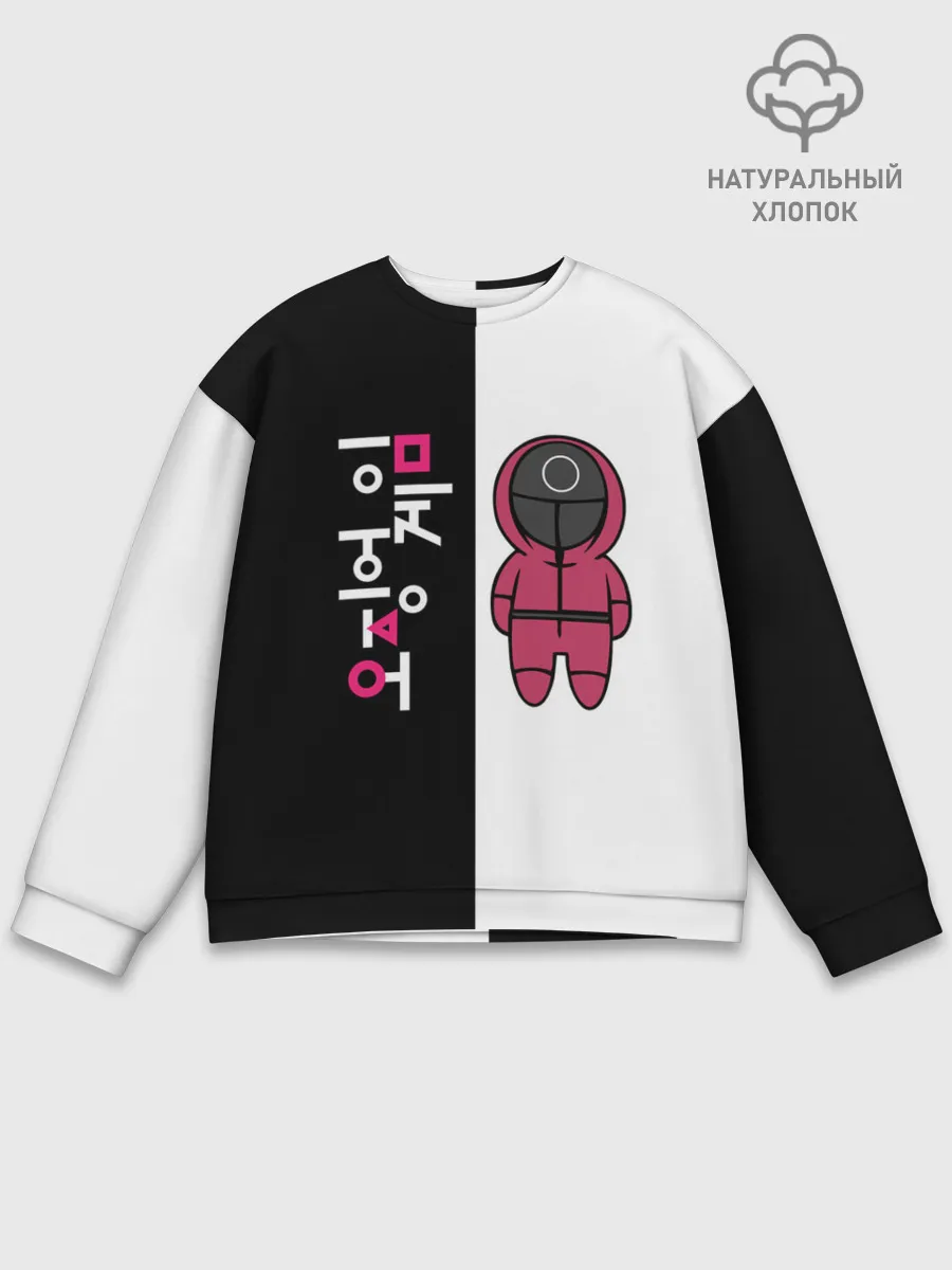 Мужской свитшот базовый / ЛОГОТИП И ОХРАНА | ИГРА В КАЛЬМАРА