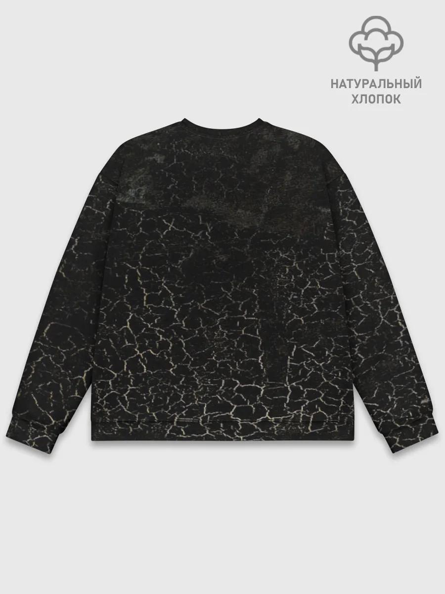 Мужской свитшот базовый / Квадрат Малевича как фон