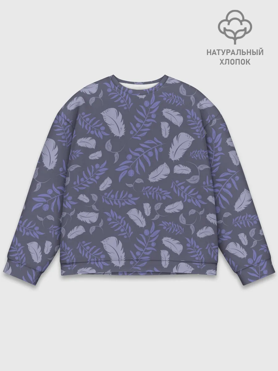 Мужской свитшот базовый / Зимняя абстракция