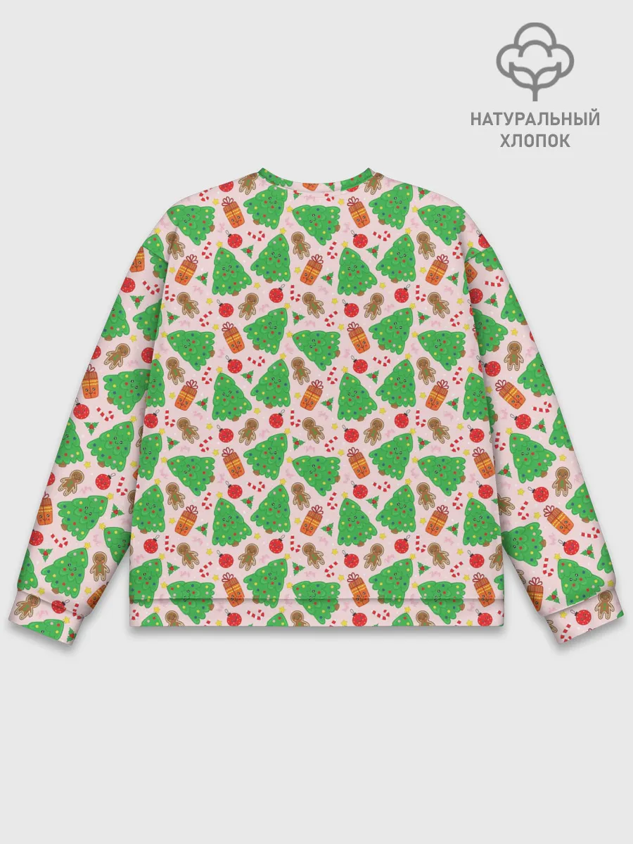 Мужской свитшот базовый / Новогодние ёлки и подарки