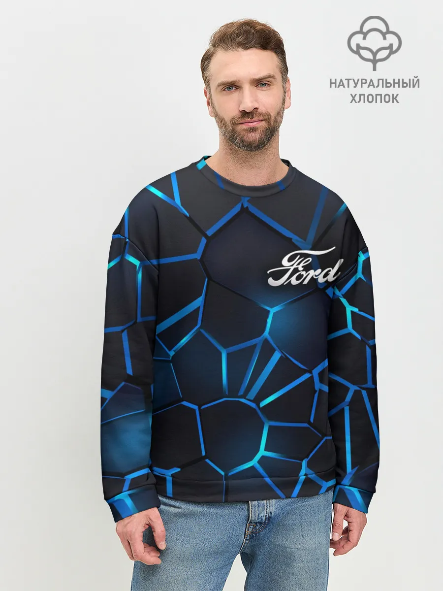 Мужской свитшот базовый / Ford | 3D плиты с подсветкой