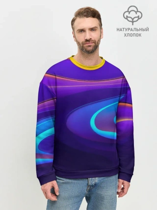 Мужской свитшот базовый / Аква принт