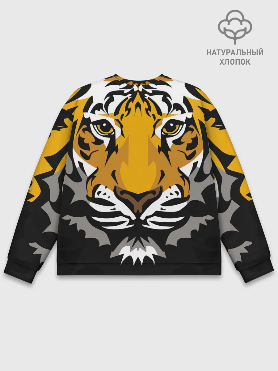Мужской свитшот базовый / Суровый взгляд тигра