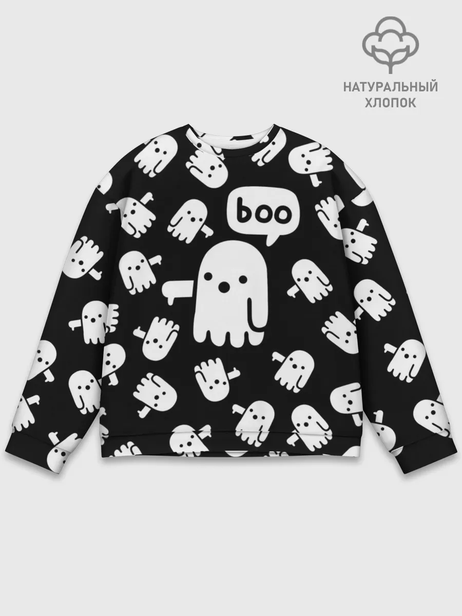 Мужской свитшот базовый / BOO! ПРИВЕДЕНИЕ ХЕЛЛОУИН