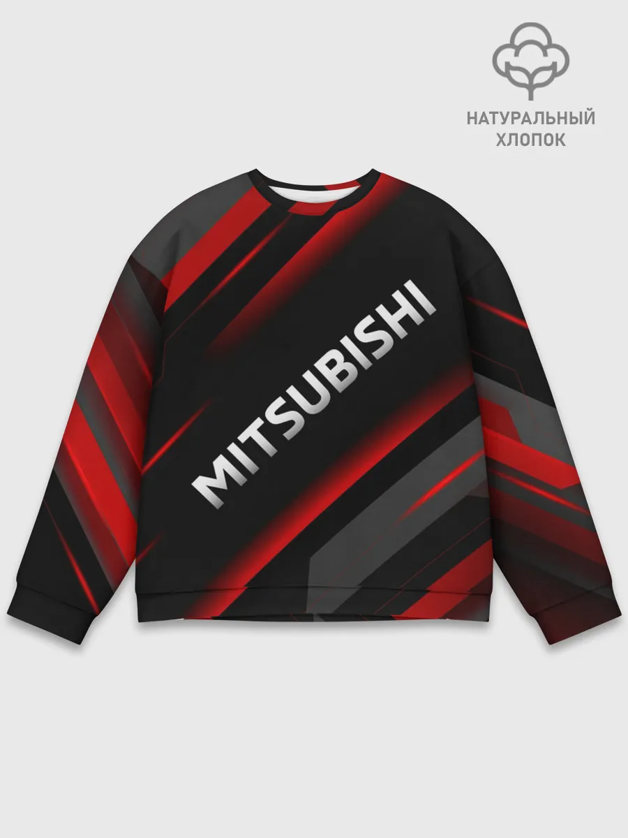 Мужской свитшот базовый / Митсубиси геометрия