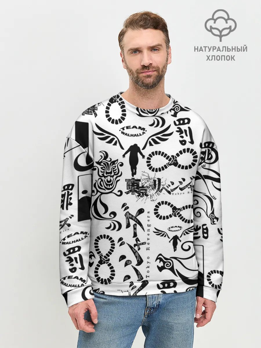 Мужской свитшот базовый / ТОКИЙСКИЕ МСТИТЕЛИ ЛОГОБОМБИНГ