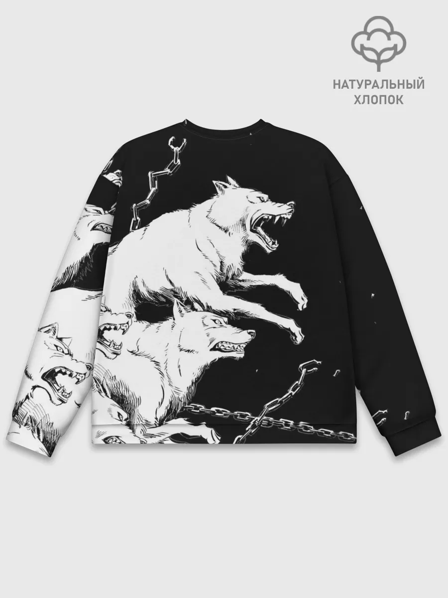 Мужской свитшот базовый / Белые волки