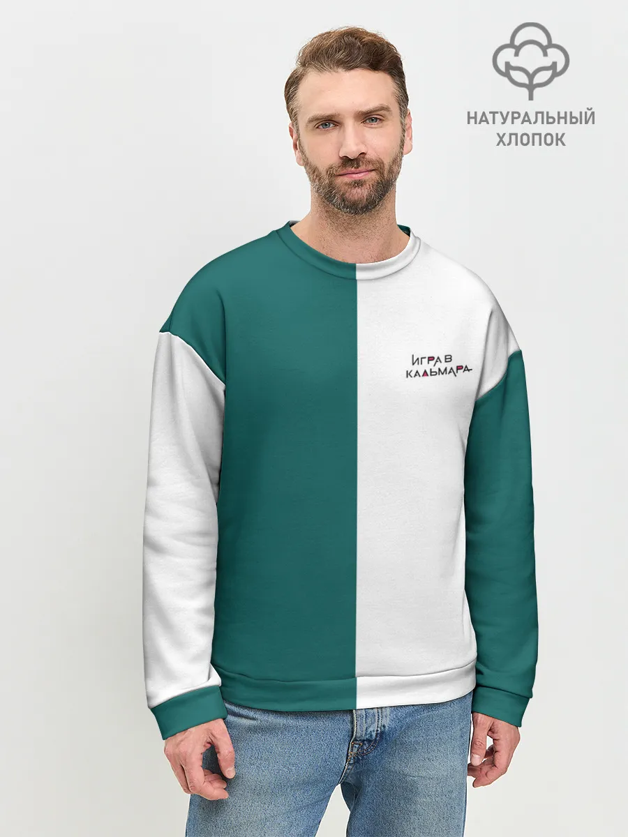Мужской свитшот базовый / ИГРА В КАЛЬМАРА | РУС ЛОГО