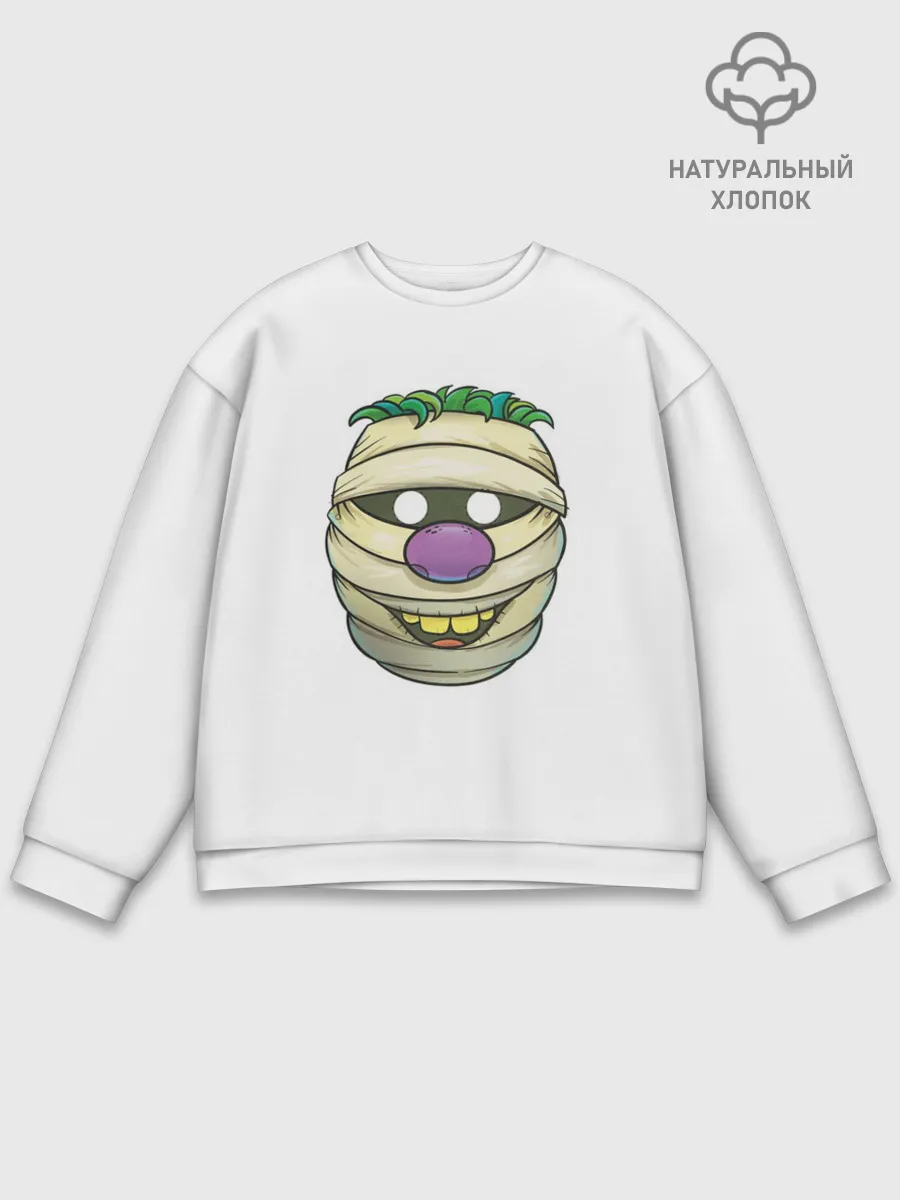 Мужской свитшот базовый / улыбающейся голова мумии