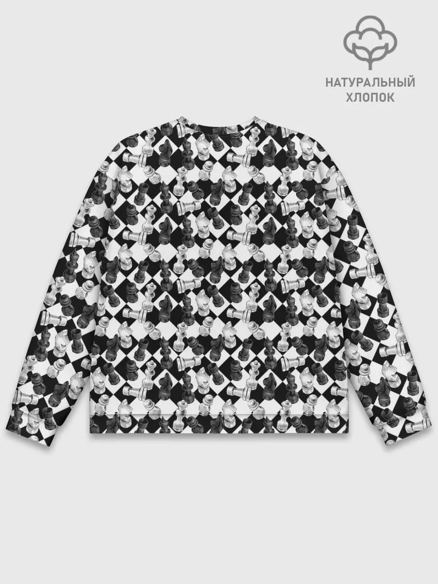 Мужской свитшот базовый / Шахматы на шахматной доске
