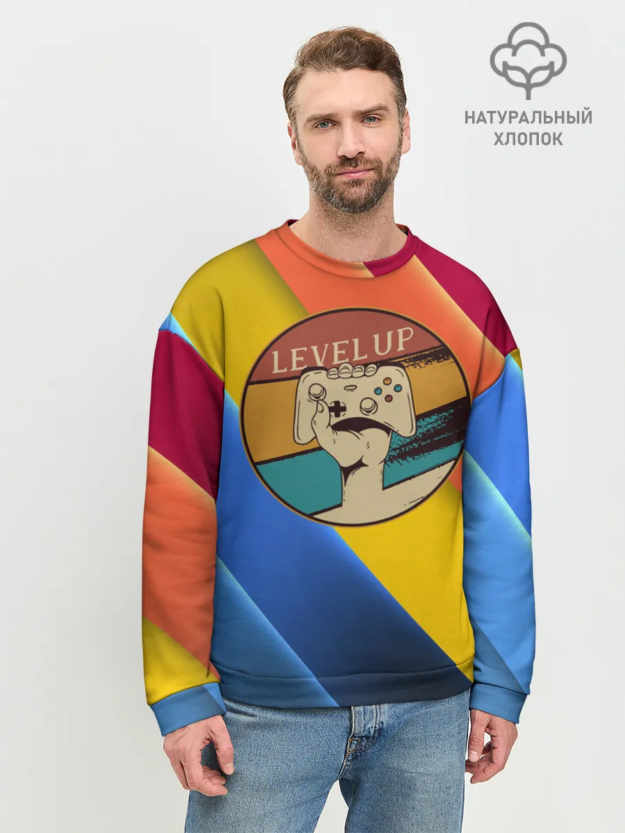 Мужской свитшот базовый / Джойстик | Level Up