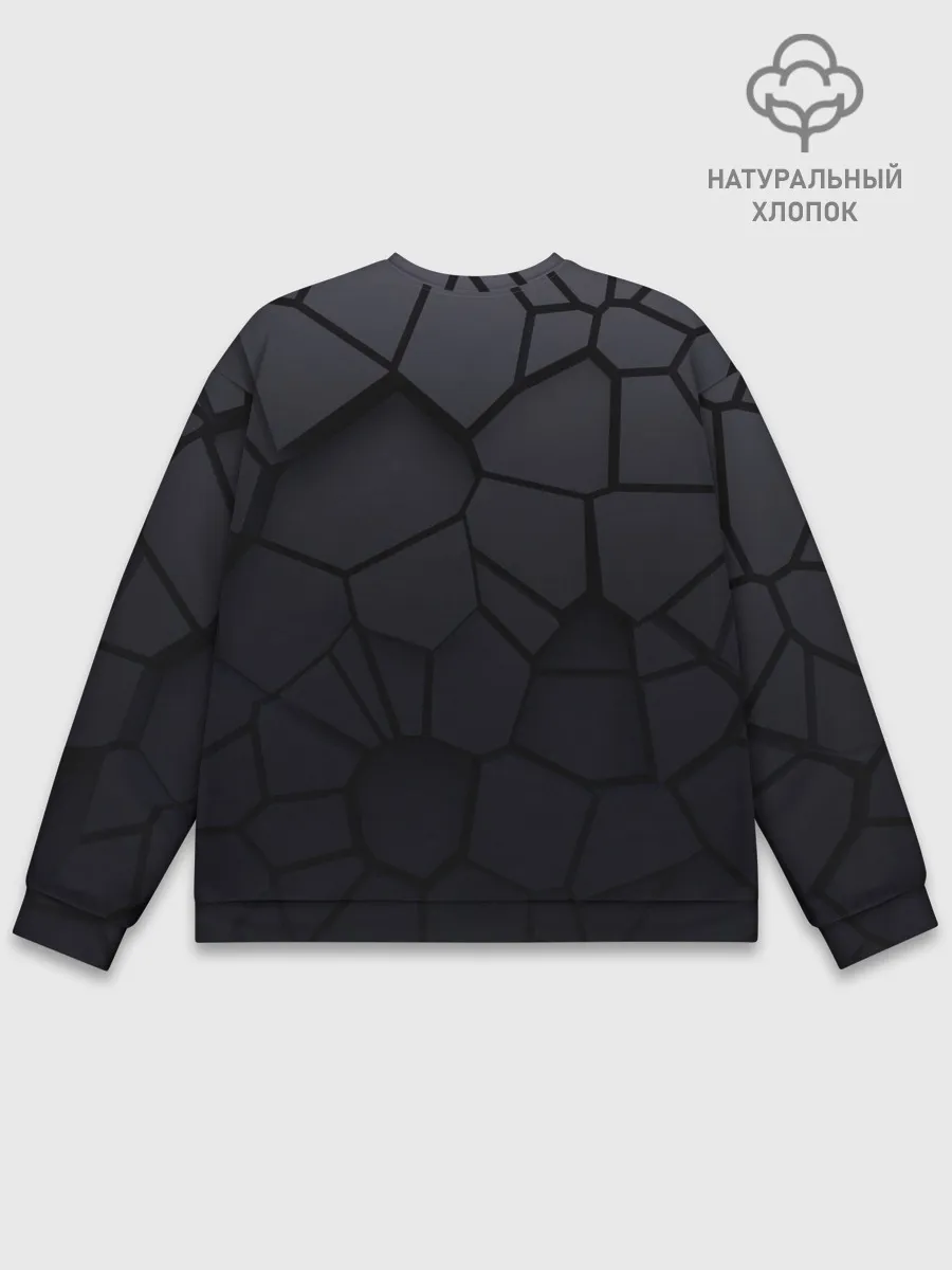 Мужской свитшот базовый / Карбоновые 3D плиты | 3Д плиты геометрия