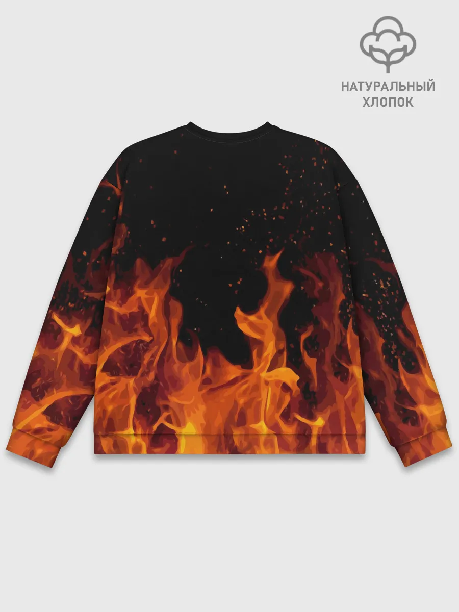 Мужской свитшот базовый / ROBLOX FIRE | РОБЛОКС ОГОНЬ | ПОЖАРНЫЙ