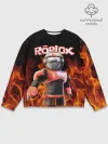 Мужской свитшот базовый / ROBLOX FIRE | РОБЛОКС ОГОНЬ | ПОЖАРНЫЙ