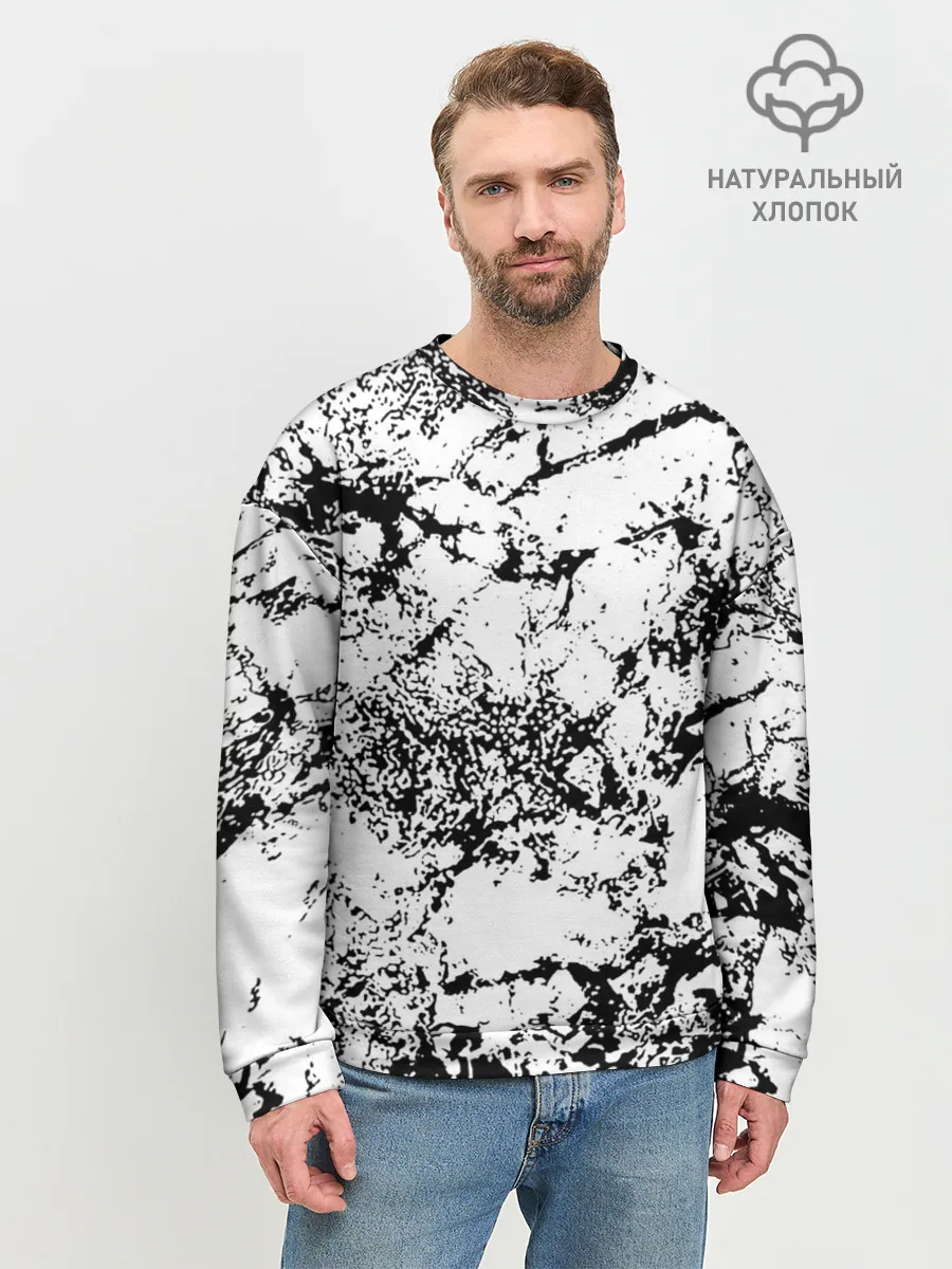 Мужской свитшот базовый / Эффект линогравюры