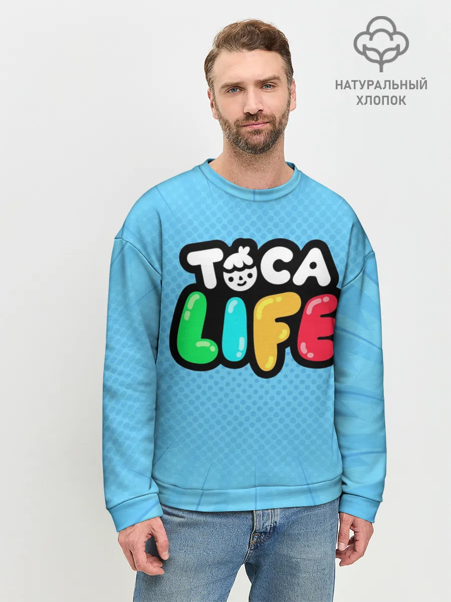 Мужской свитшот базовый / Toca Boca logo | Тока Бока логотип