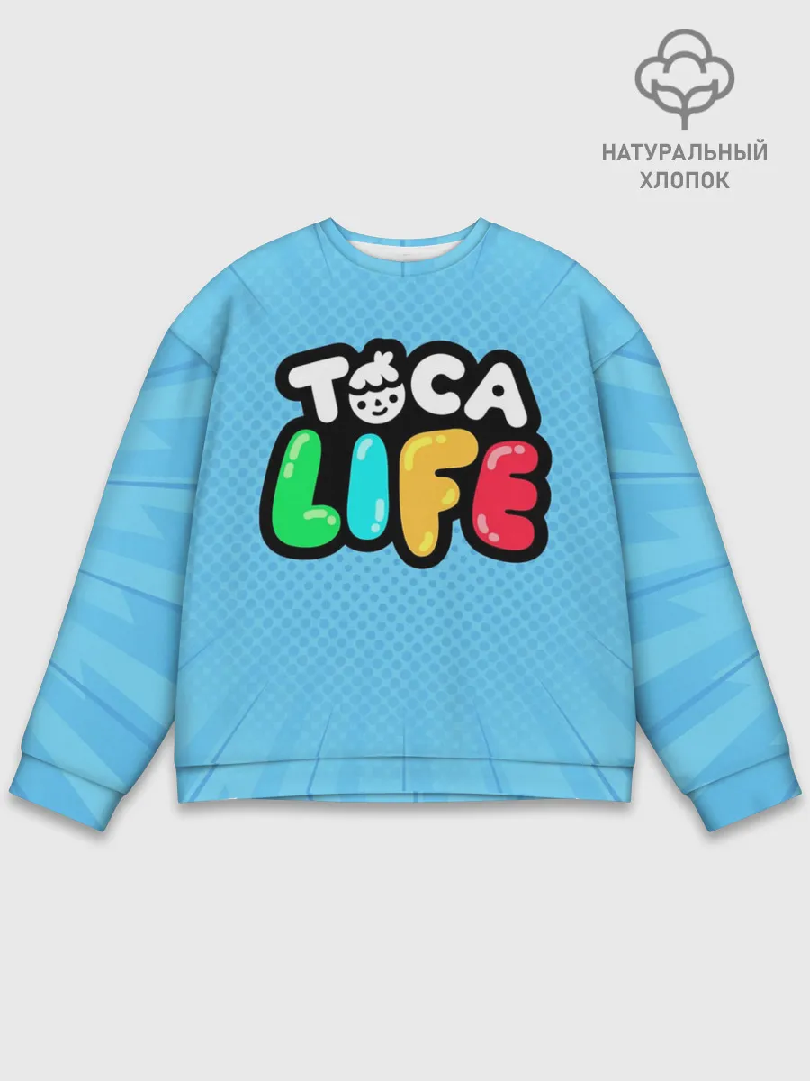 Мужской свитшот базовый / Toca Boca logo | Тока Бока логотип