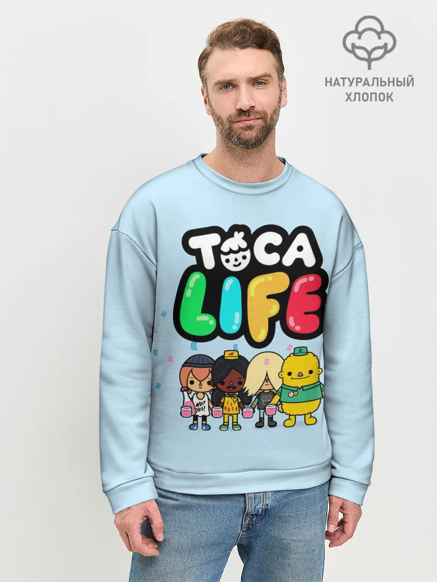 Мужской свитшот базовый / Toca Boca | Тока бока праздник