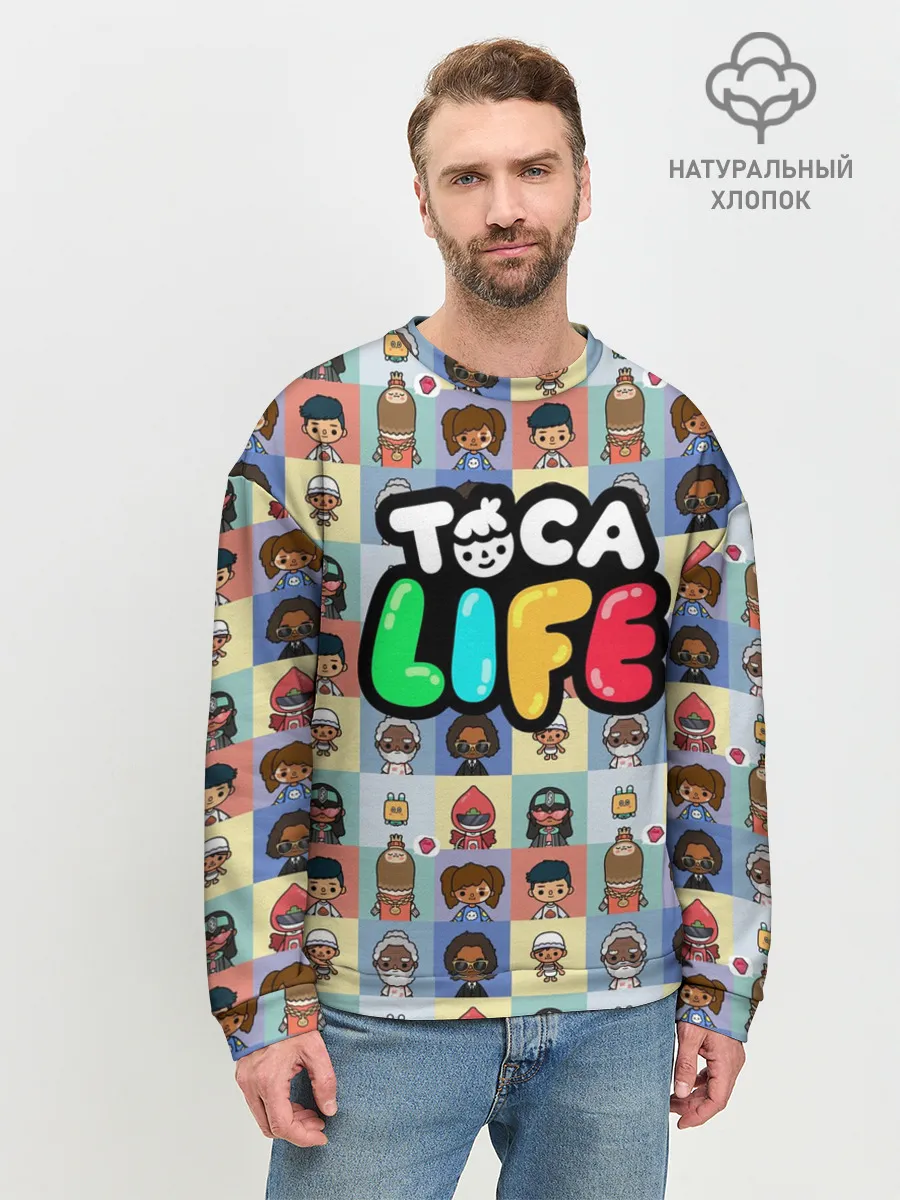Мужской свитшот базовый / Toca Boca characters | Тока бока персонажи