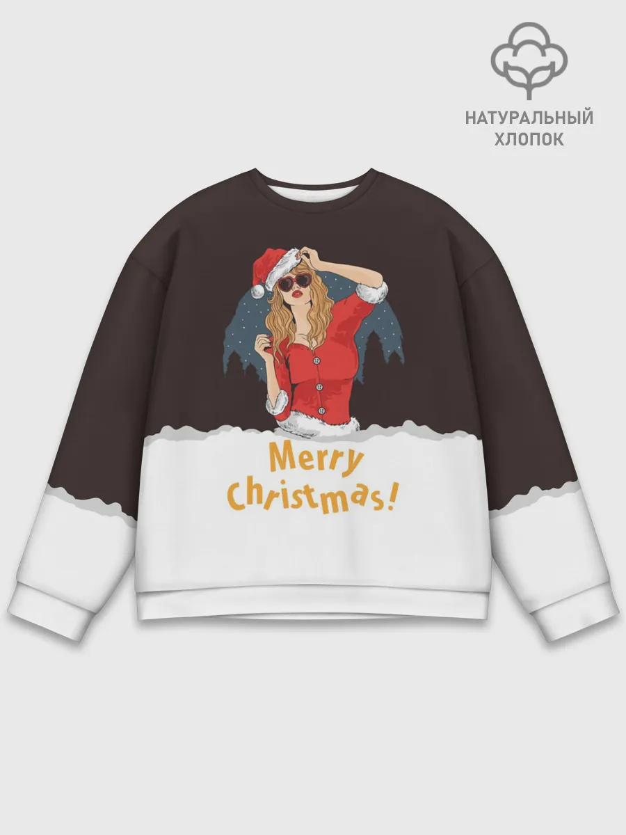 Мужской свитшот базовый / Снегурка