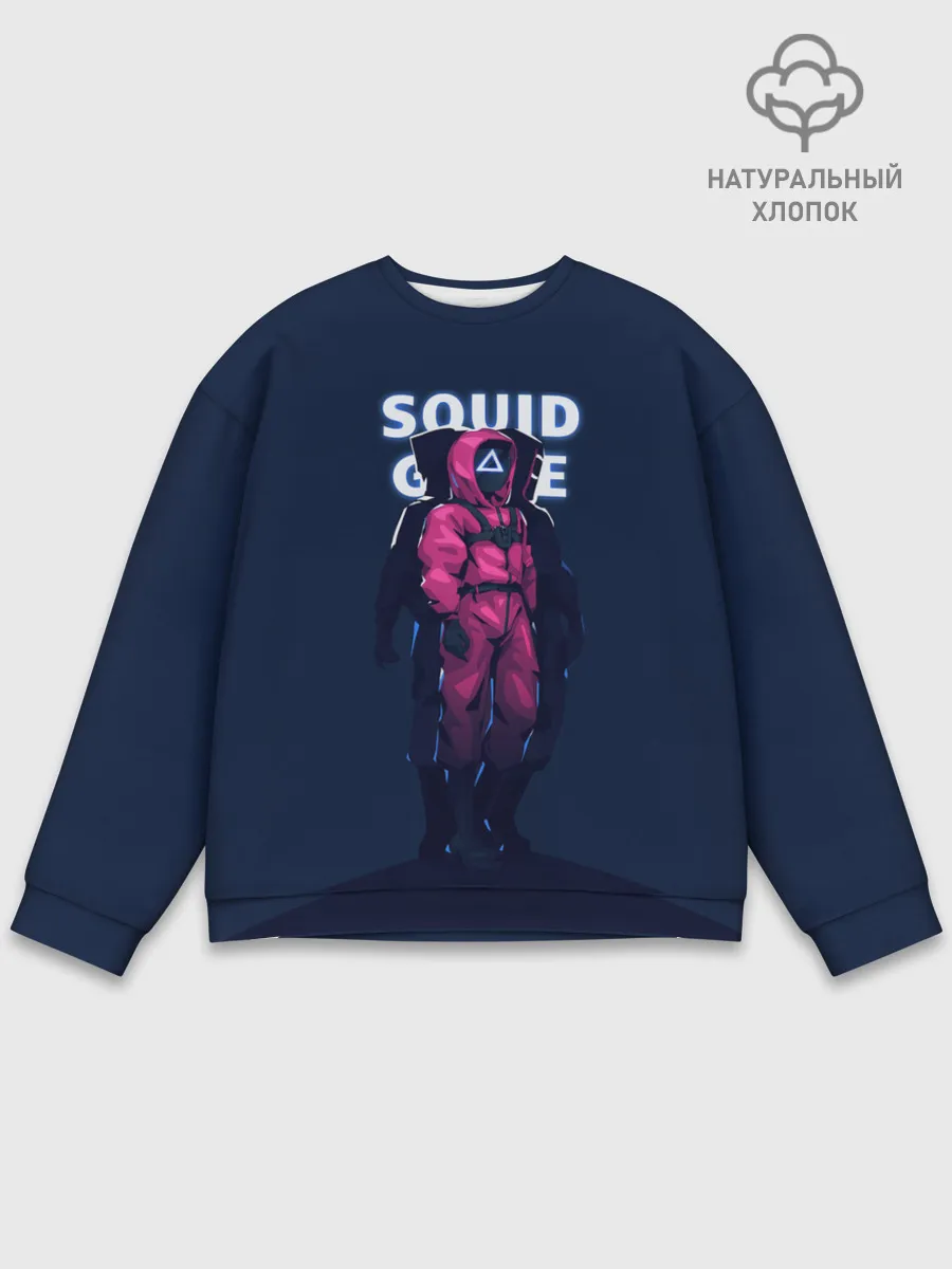 Мужской свитшот базовый / ТРЕУГОЛЬНИК НА СТРАЖЕ | SQUID GAME